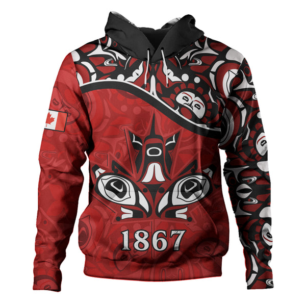 Canada Hoodie Haida Indigenous Power 1867