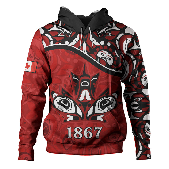 Canada Hoodie Haida Indigenous Power 1867