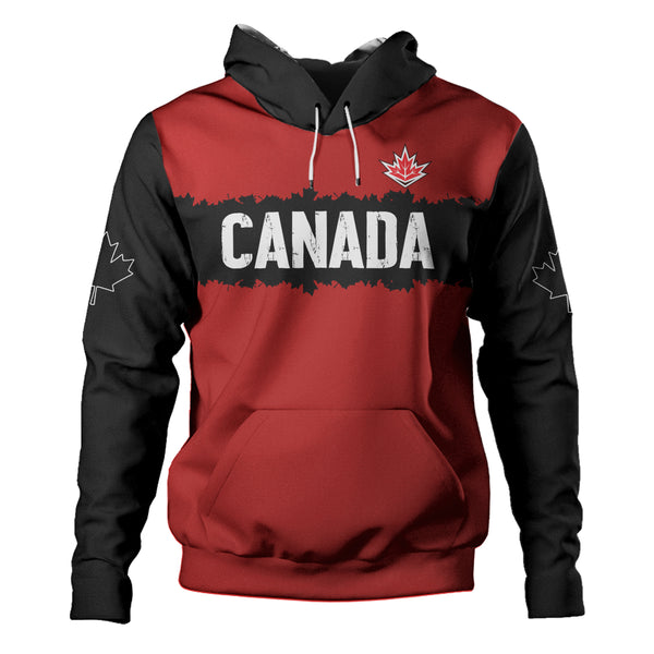 Canada Hoodie Red & Black True North