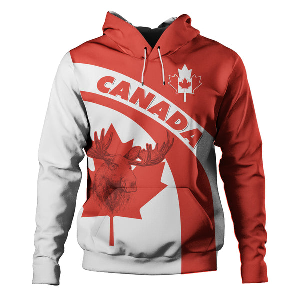 Canada Hoodie Red And White Canadian Spirit
