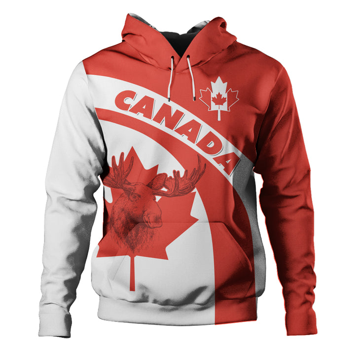 Canada Hoodie Red And White Canadian Spirit