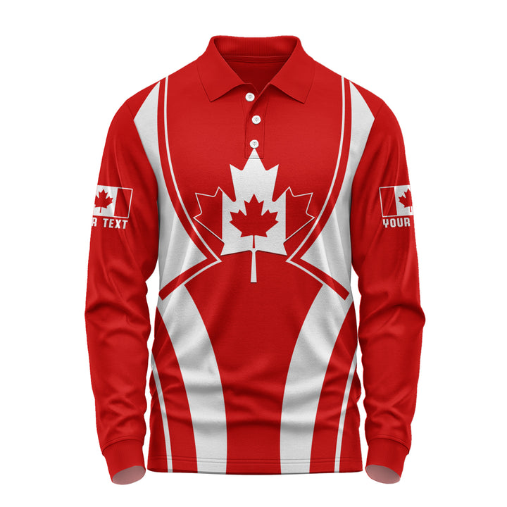 Canada Long Sleeve Polo Shirt The Red And White Legacy