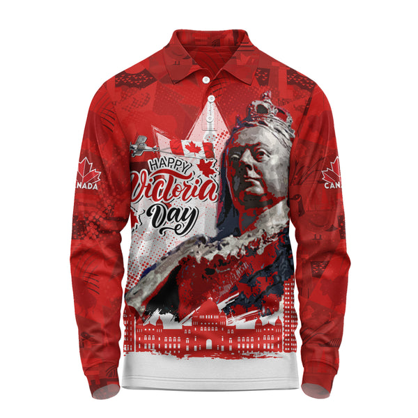 Canada Long Sleeve Polo Shirt Victoria Reigns Canada Celebrates