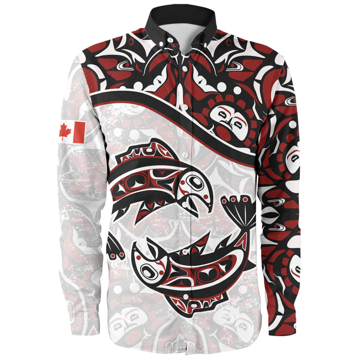 Canada Long Sleeve Shirt Haida Ocean Strength