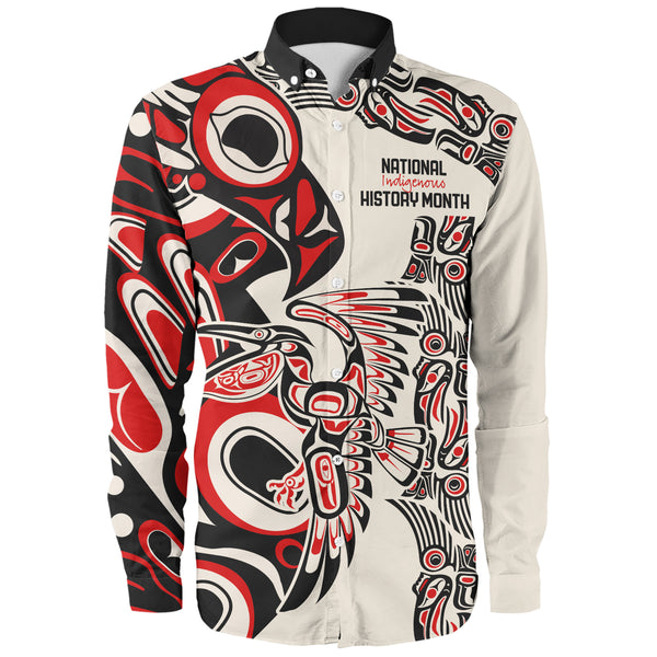 Canada Long Sleeve Shirt Haida Sacred Wings History Month Edition