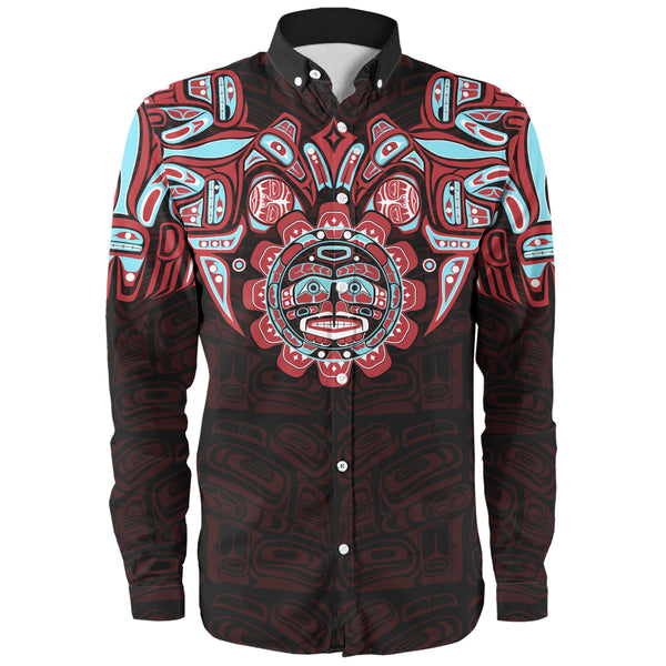 Canada Long Sleeve Shirt Haida Spirit Of The Sun