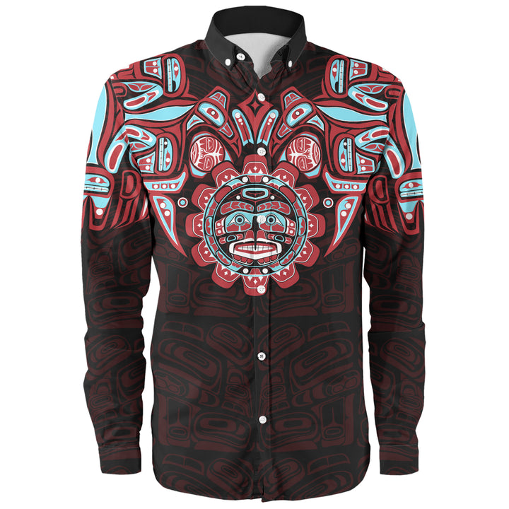 Canada Long Sleeve Shirt Haida Spirit Of The Sun