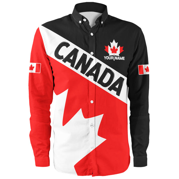 Canada Long Sleeve Shirt Maple Power Stripes
