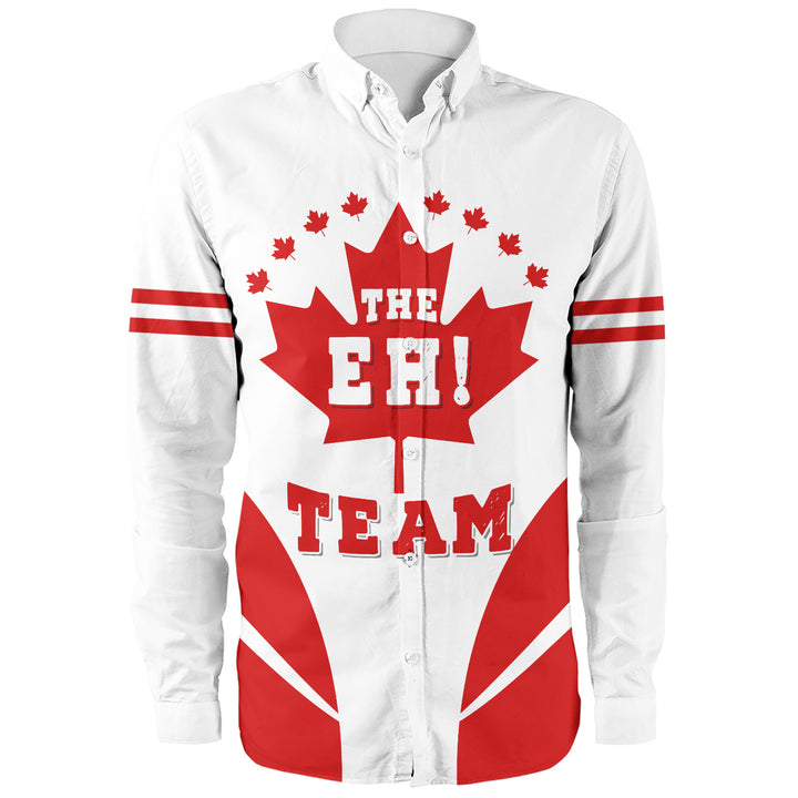 Canada Long Sleeve Shirt Custom Canada The Eh Team Maple Leaf