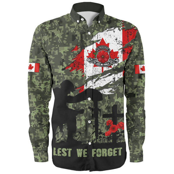 Canada Long Sleeve Shirt Remembrance Day Fallen Soldiers Memorial