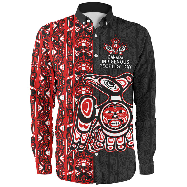 Canada Long Sleeve Shirt Haida Indigenous Spirit Canada Edition