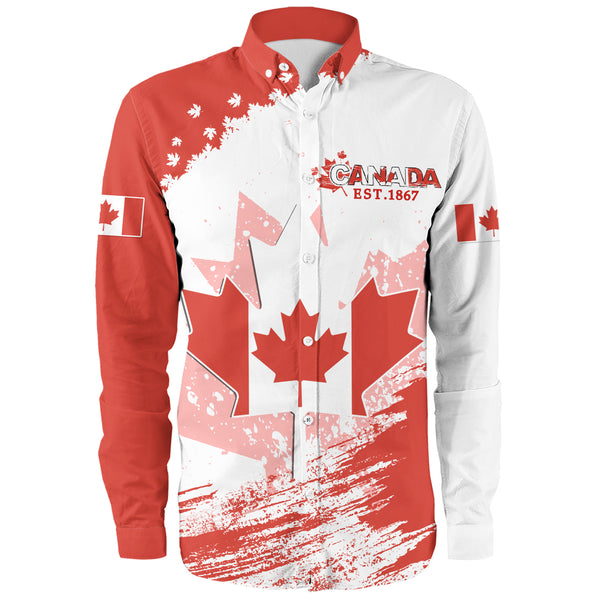 Canada Long Sleeve Shirt Maple Born Canada Made