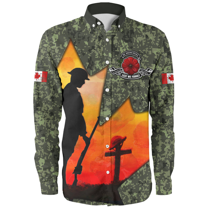 Canada Long Sleeve Shirt Remembrance Day Honoring The Brave