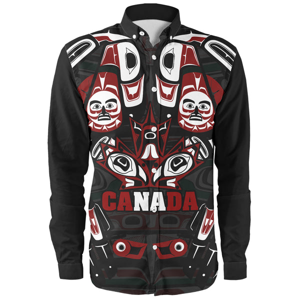 Canada Long Sleeve Shirt Haida Heritage Maple