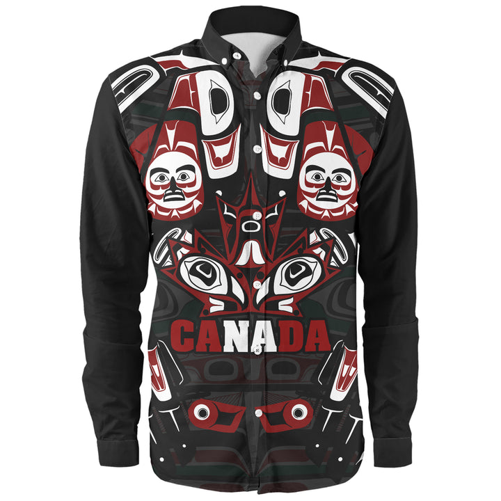 Canada Long Sleeve Shirt Haida Heritage Maple