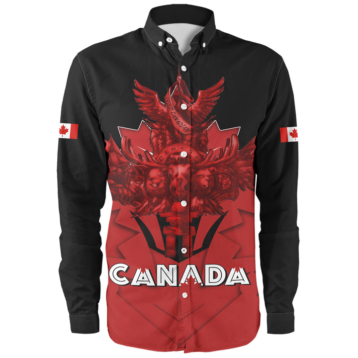 Canada Long Sleeve Shirt Red Sovereign Northern Emblem