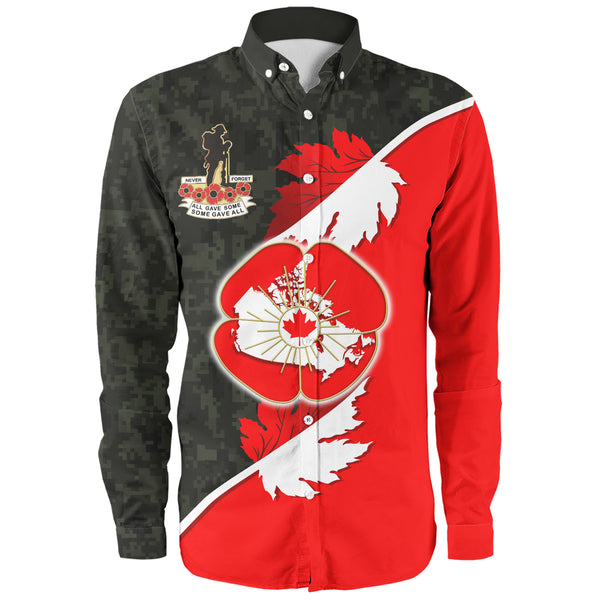 Canada Long Sleeve Shirt Never Forgotten Remembrance Day Edition