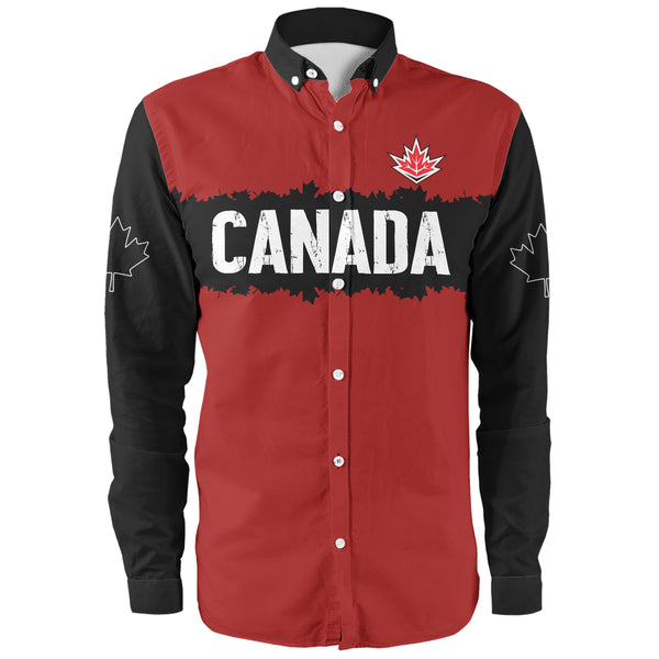Canada Long Sleeve Shirt Red & Black True North