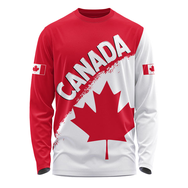 Canada Long Sleeve T-Shirt Maple Wave True North Spirit