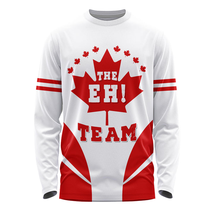 Canada Long Sleeve T-Shirt Custom Canada The Eh Team Maple Leaf