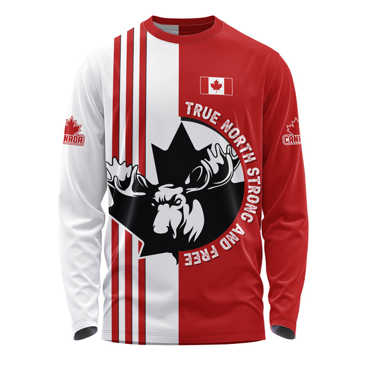 Canada Long Sleeve T-Shirt Born North Wild And Proud