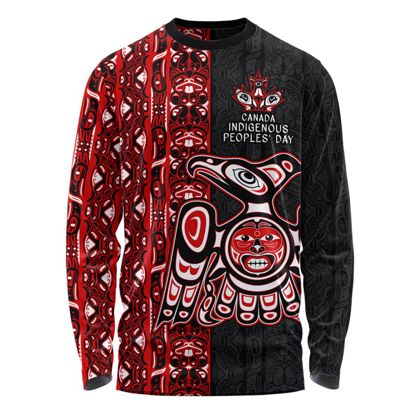 Canada Long Sleeve T-Shirt Haida Indigenous Spirit Canada Edition