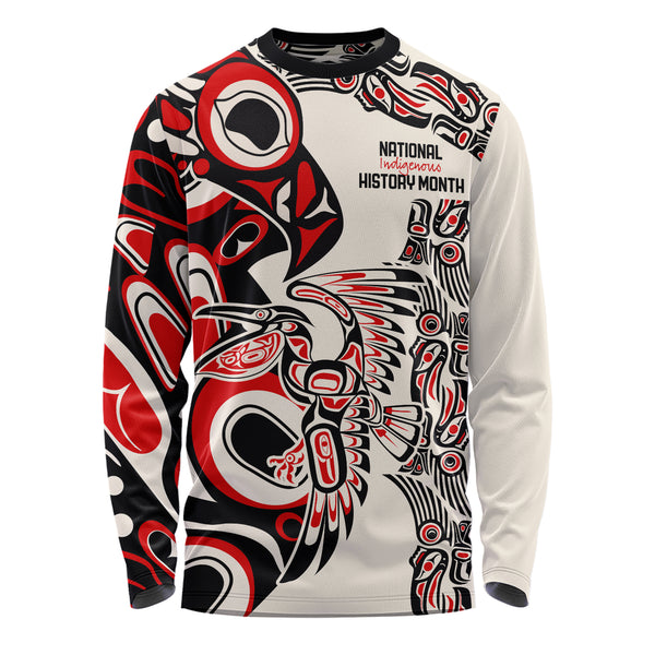 Canada Long Sleeve T-Shirt Haida Sacred Wings History Month Edition
