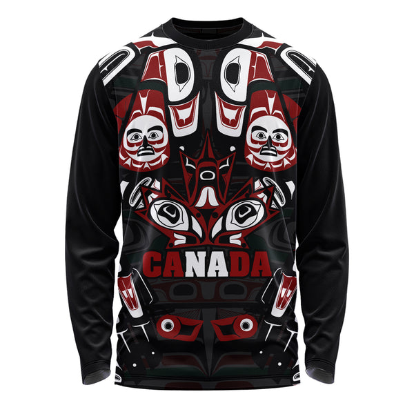 Canada Long Sleeve T-Shirt Haida Heritage Maple