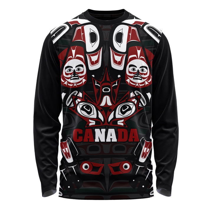 Canada Long Sleeve T-Shirt Haida Heritage Maple