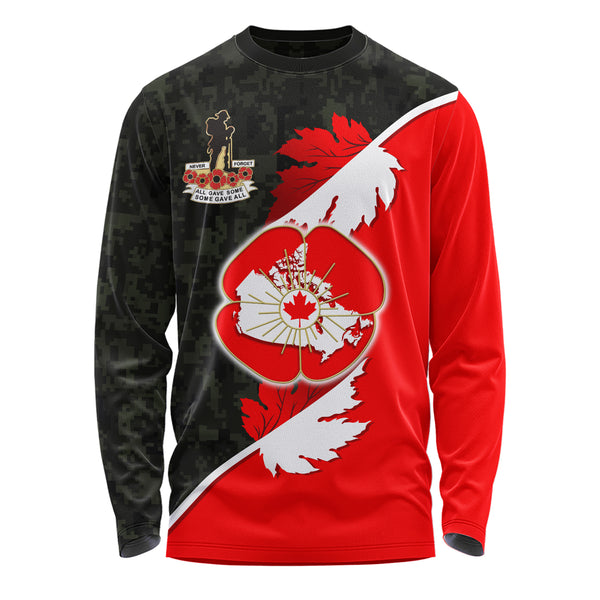 Canada Long Sleeve T-Shirt Never Forgotten Remembrance Day Edition