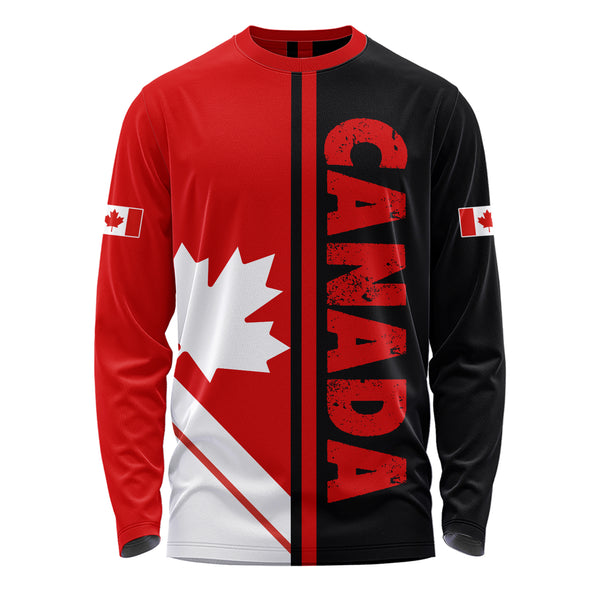 Canada Long Sleeve T-Shirt Maple Power Canada Split