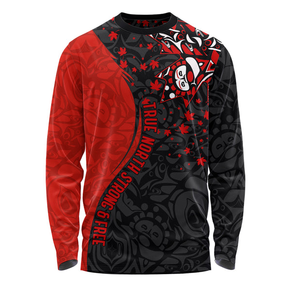 Canada Long Sleeve T-Shirt Haida Flame Canada Proud