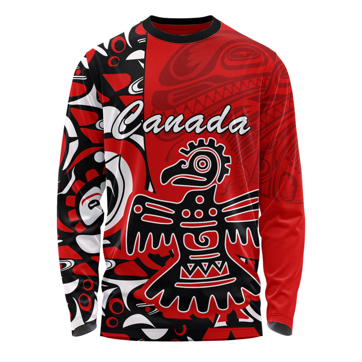 Canada Long Sleeve T-Shirt Canada Eagle���s Might Haida Heritage