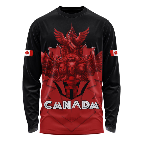 Canada Long Sleeve T-Shirt Red Sovereign Northern Emblem