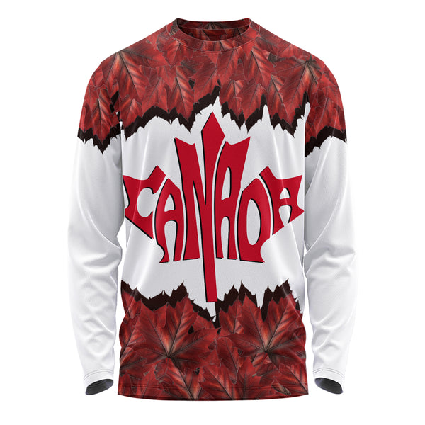 Canada Long Sleeve T-Shirt Red Leaf Dominion