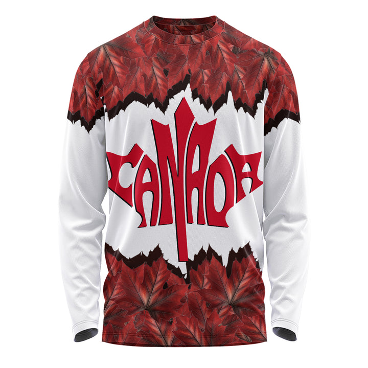 Canada Long Sleeve T-Shirt Red Leaf Dominion