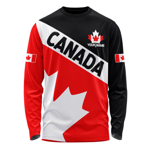 Canada Long Sleeve T-Shirt Maple Power Stripes