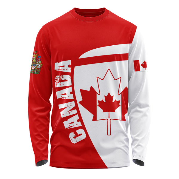 Canada Long Sleeve T-Shirt Canada Maple Leafs Half Concept