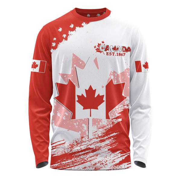 Canada Long Sleeve T-Shirt Maple Born Canada Made