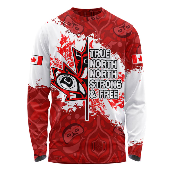 Canada Long Sleeve T-Shirt Haida Indigenous Maple Pride