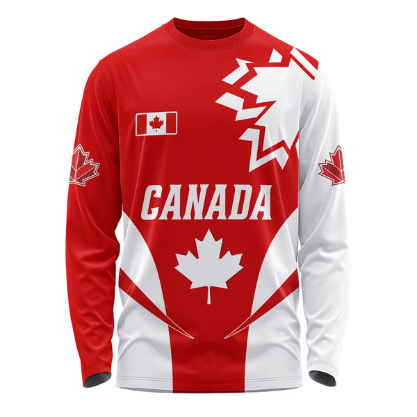 Canada Long Sleeve T-Shirt Canada Bold Maple Surge