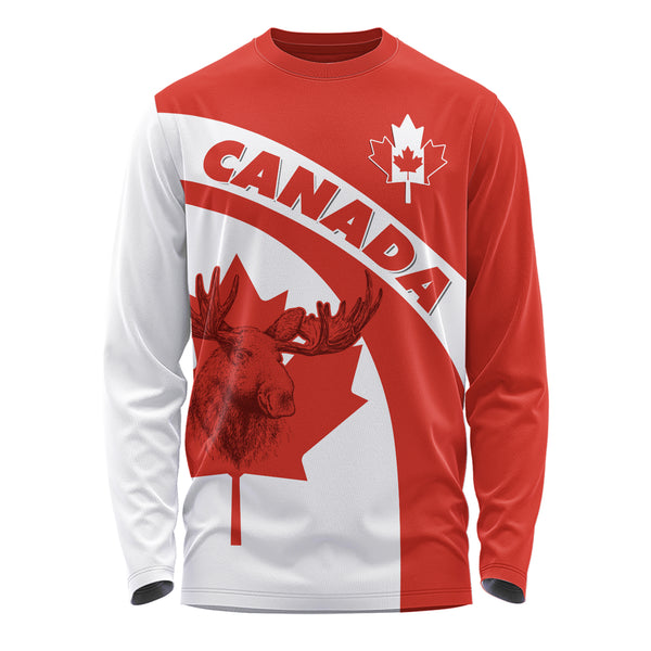 Canada Long Sleeve T-Shirt Red And White Canadian Spirit