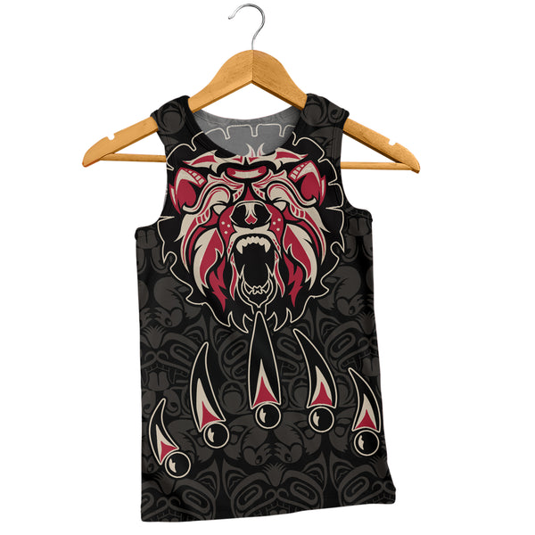 Canada Tank Top Haida Tribal Roaring Bear