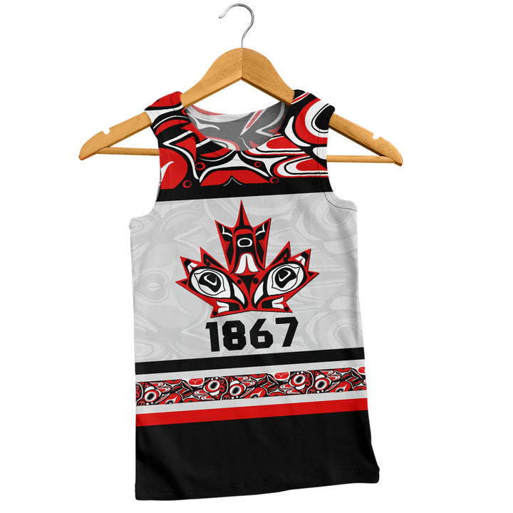 Canada Tank Top Haida Indigenous Maple Legacy 1867