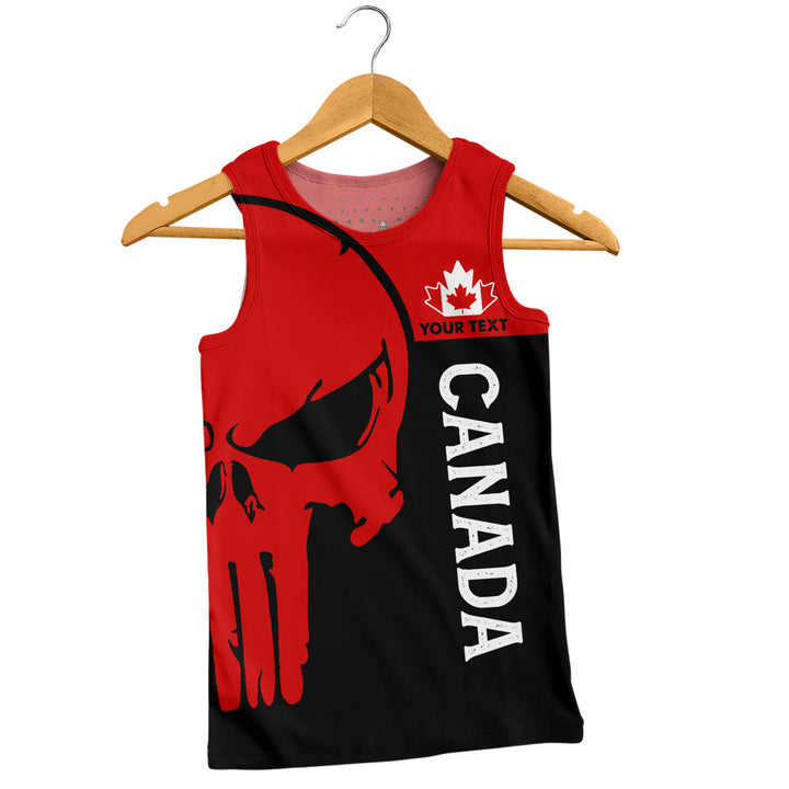 Canada Tank Top Custom Crimson Skull Canada