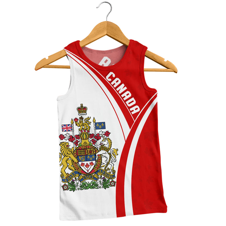 Canada Tank Top Canada Red Maple Leafs Pattern Spirit
