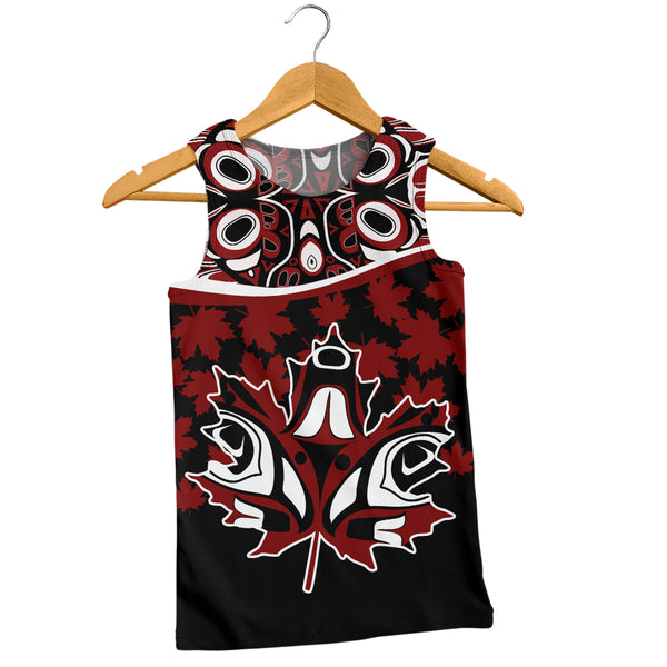 Canada Tank Top Haida Echo Red Leaf Pride