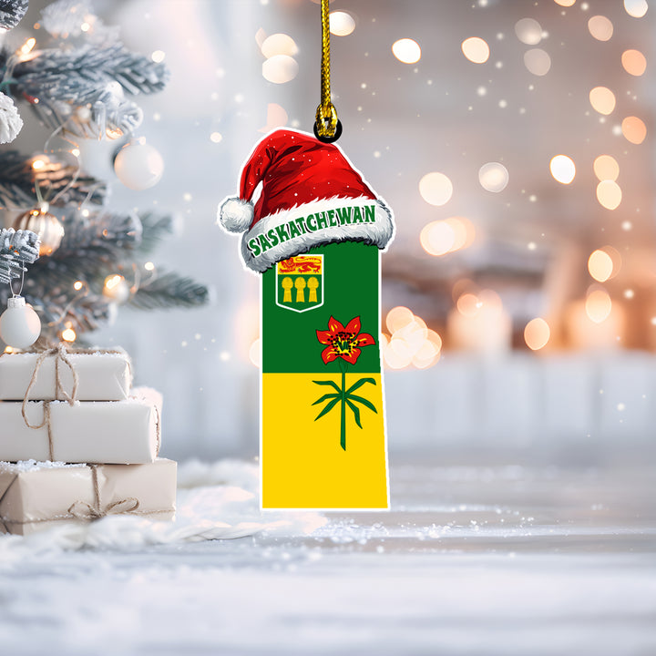 Northwest Territories Wood Acrylic Ornament Canadian Province Flag Christmas Collection