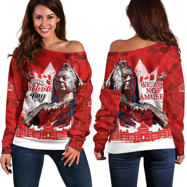 Canada Off Shoulder Sweatshirt Victoria Reigns Canada Celebrates