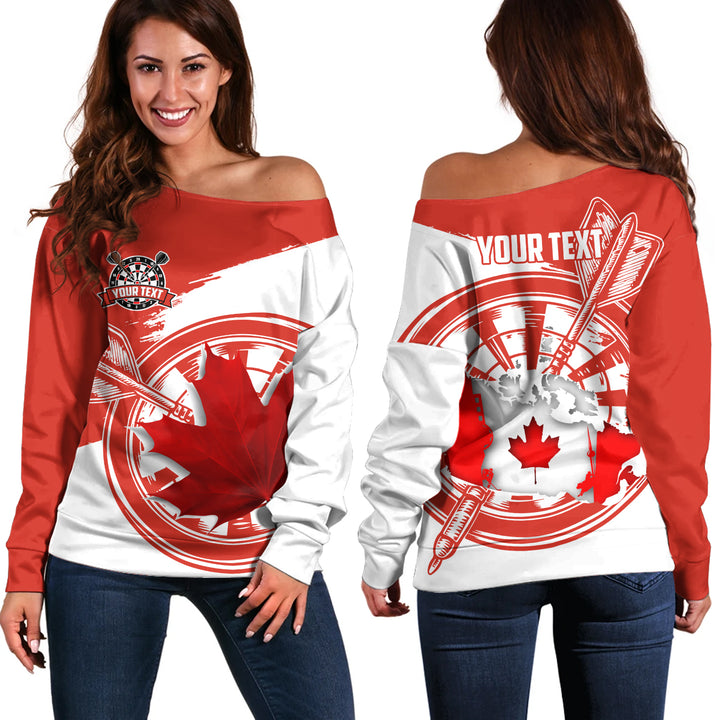 Canada Off Shoulder Sweatshirt Sharp Maple Dart Shot